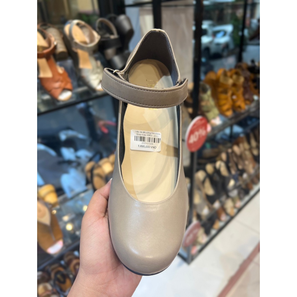 Giày da nữ cao cấp đế xuồng KOSU 49605 cao 7,5cm dáng sang, mang nhẹ, kháng khuẩn, khử mùi chính hãng Kobe Nhật Bản