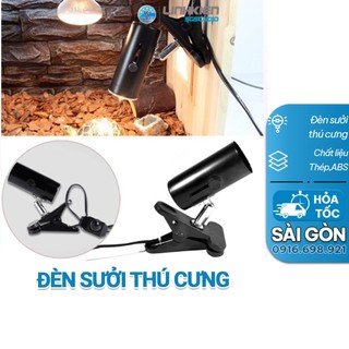Đèn sưởi bò sát uva uvb 25w/50w &chuôi kẹp bàn bóng đèn tia cực tím cho bò sát thú cưng