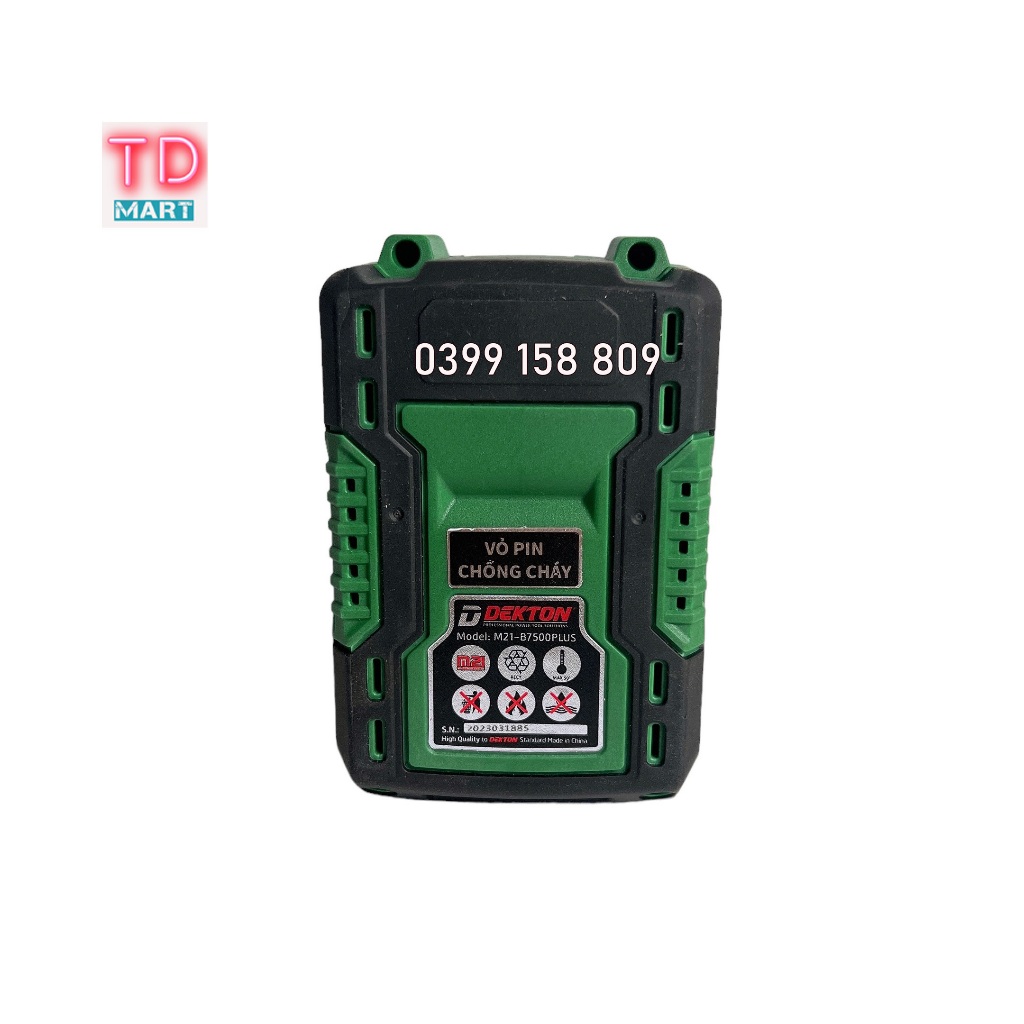 Pin DEKTON M21- B7500 PLUS Dung Lượng 7.5Ah Chân Pin Phổ Thông Makita