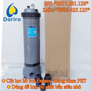 Cột lọc hồ bơi thương hiệu Emaux, lõi lọc được làm bằng màng nhựa PET, dùng để lọc cận bẩn siêu nhỏ nước hồ bơi