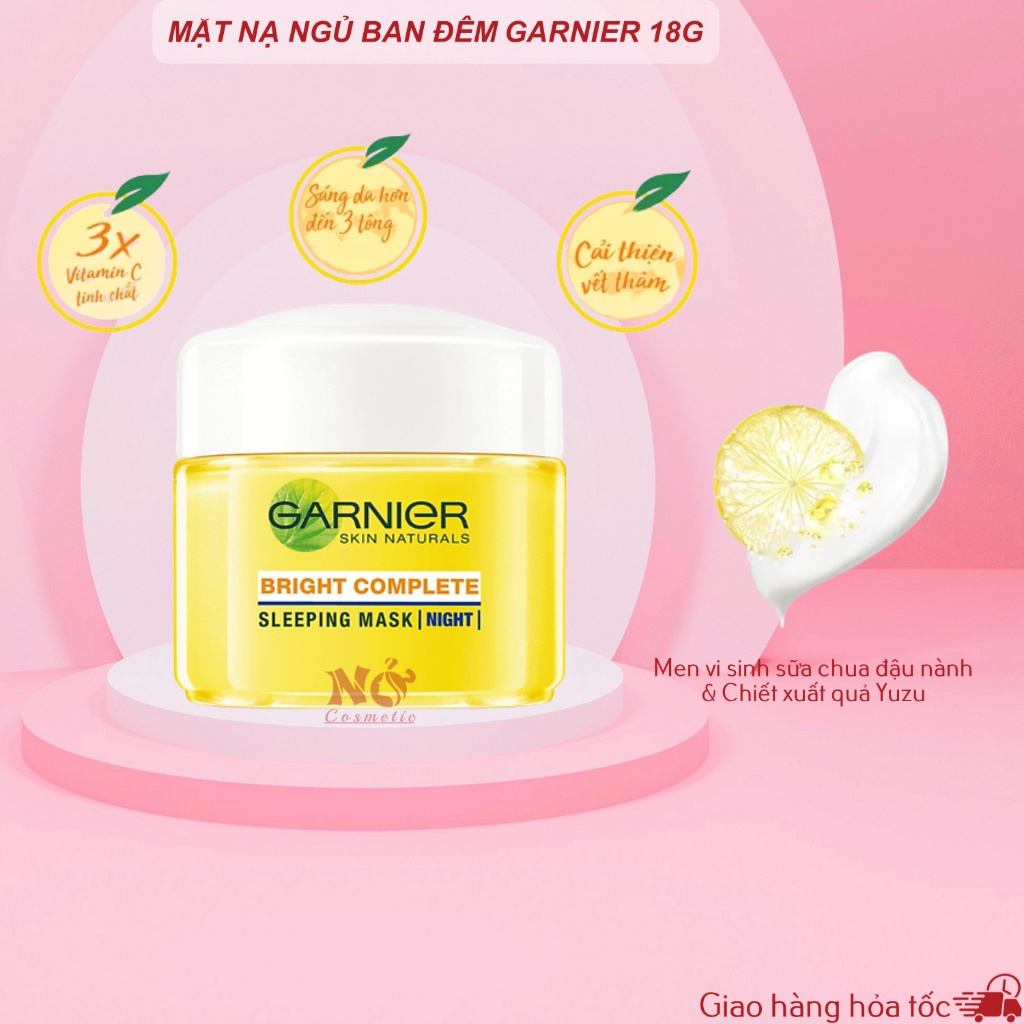 (Mini 18g)Kem dưỡng serum sáng da nâng tông mờ thâm giảmm nám Garnier SPF30