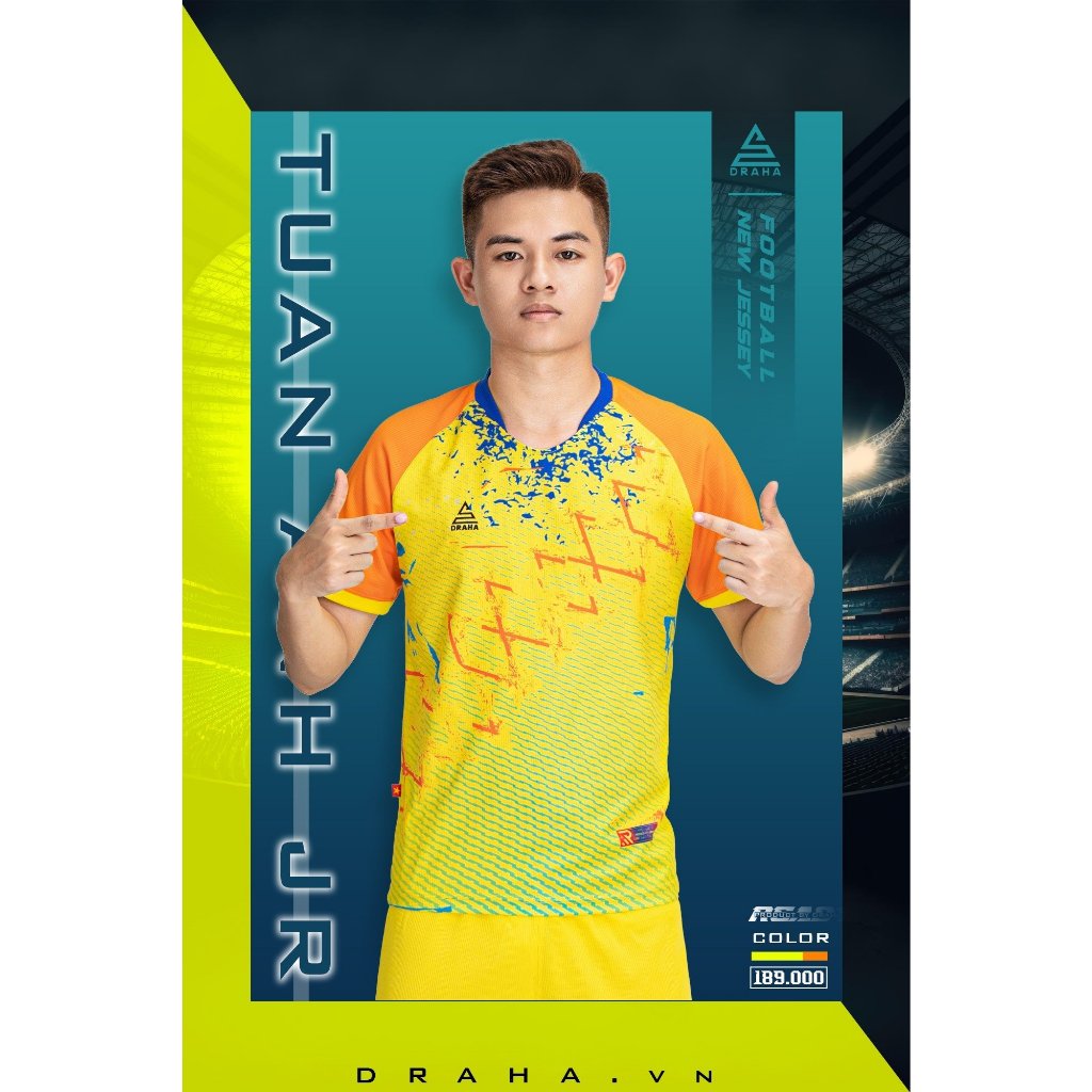 BỘ QUẦN ÁO BÓNG ĐÁ DRAHA MẪU MỚI NHẤT READY.