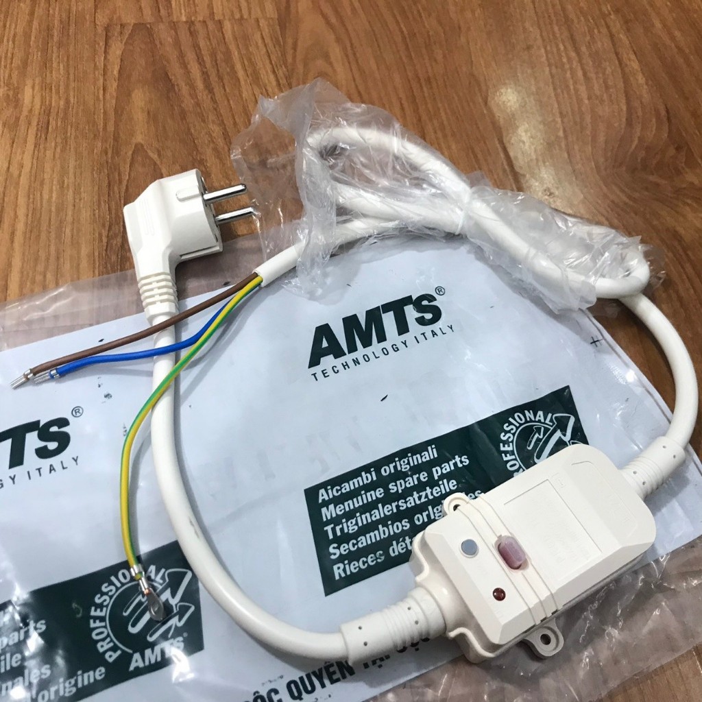 Bộ dây nguồn chống giật AMTS- PRCD 16A cho Bình nóng lạnh ARISTON, PICEZA, FERROLY