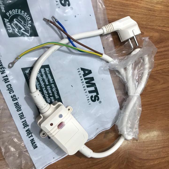Bộ dây nguồn chống giật AMTS- PRCD 16A cho Bình nóng lạnh ARISTON, PICEZA, FERROLY