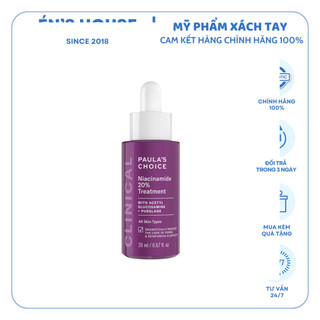 Tinh chất niacinamide 20% treatment paula choice| thu nhỏ lỗ chân lông, mờ thâm