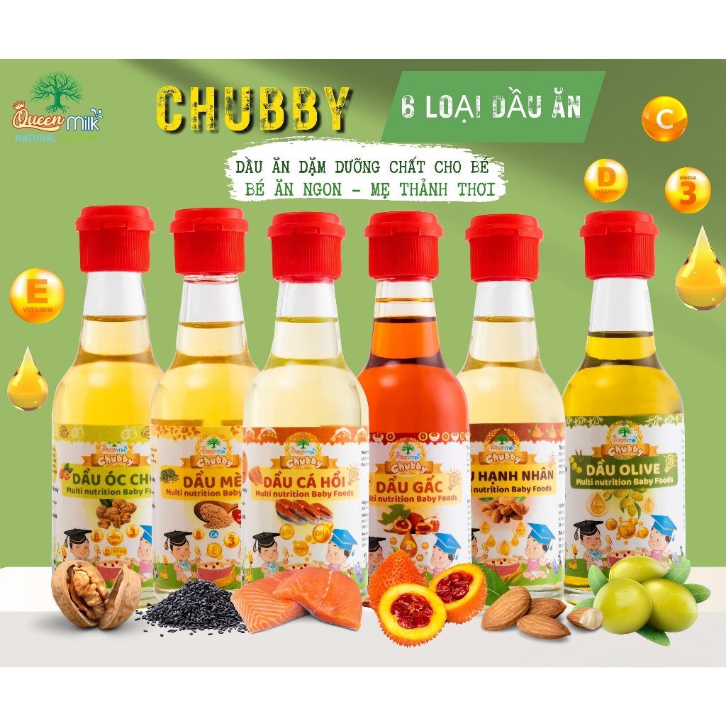 Dầu ăn dặm Chubby  dành cho bé từ 6 tháng