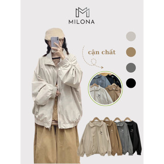 Áo Khoác Gió Nưc Dài Tay Dáng Rộng Basic Phong Cách Hàn Quốc Milona Store