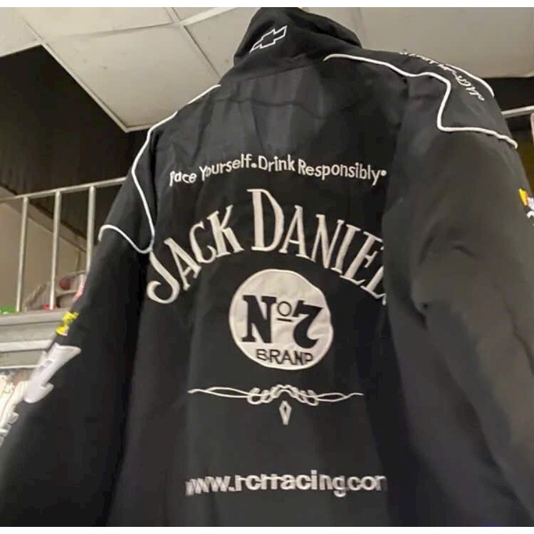 Áo khoác dù gió In Chữ JACK DANIELS 2 Lớp Nam Nữ Couple - Kiểu Bomber Áo Bóng Chày Unisex - Đi Phươt