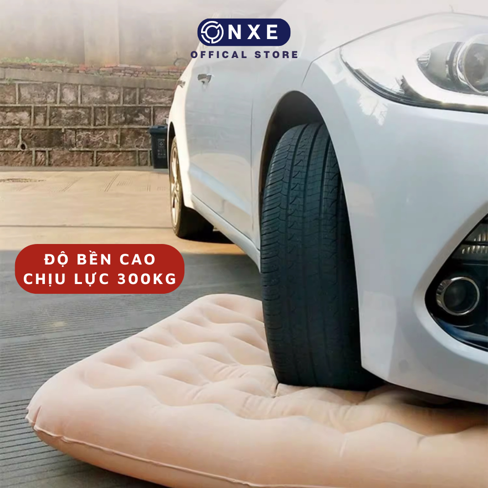 Nệm hơi ô tô 4 7 chỗ loại dày onxe vải nỉ kèm sẵn bơm 4 màu nệm hơi phù hợp hàng ghế sau xe ô tô