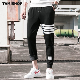 Quần Nỉ Nam Nữ Thu Đông Thể Thao Đen Sọc Trắng Co Giãn Mát Mẻ Co Giãn Cao Cấp Thời Trang - TâmShop