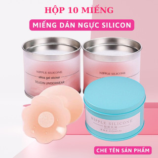Hộp 10 Miếng Dán Ngực DUDIA Silicon Hình Hoa [P04]