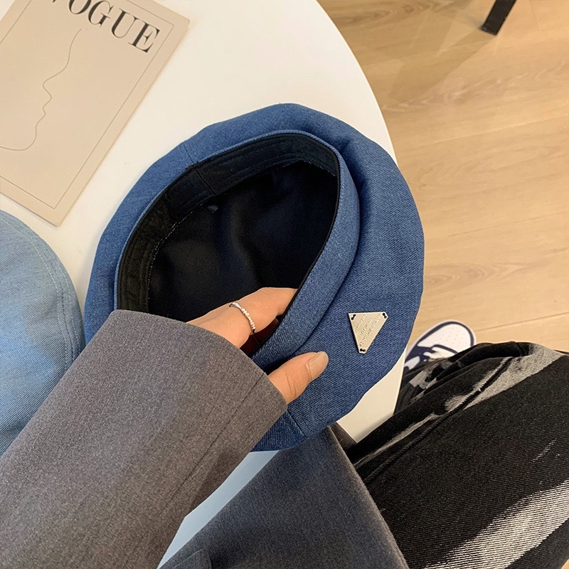 Mũ Beret nữ, mũ nồi màu jean thời trang nữ phong cách hàn quốc đáng yêu, restro, HERA 0017