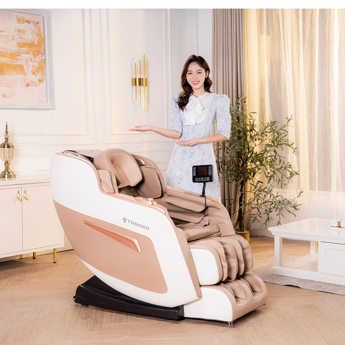 Ghế massage trị liệu toàn thân Toshiko T81 cao cấp hỗ trợ điều khiển bằng giọng nói bằng tiếng Việt