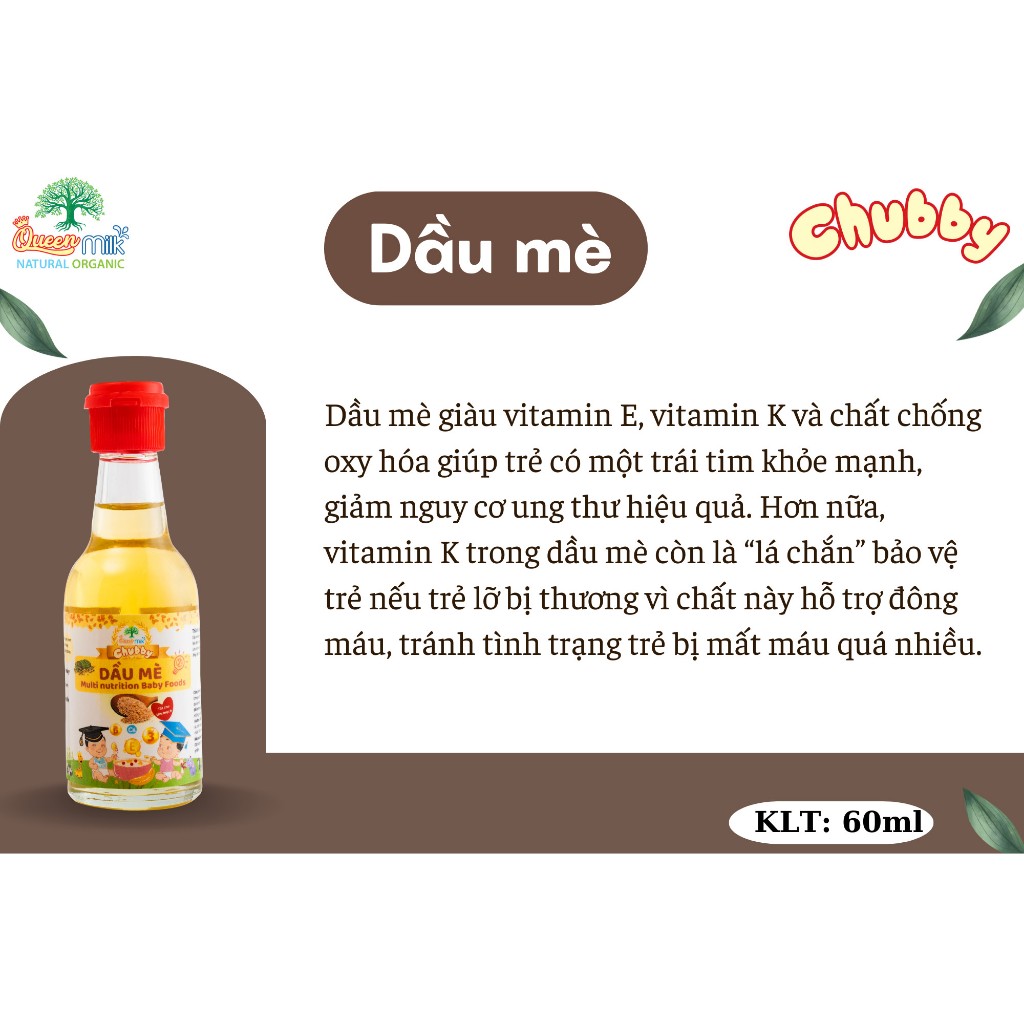 Dầu ăn dặm Chubby