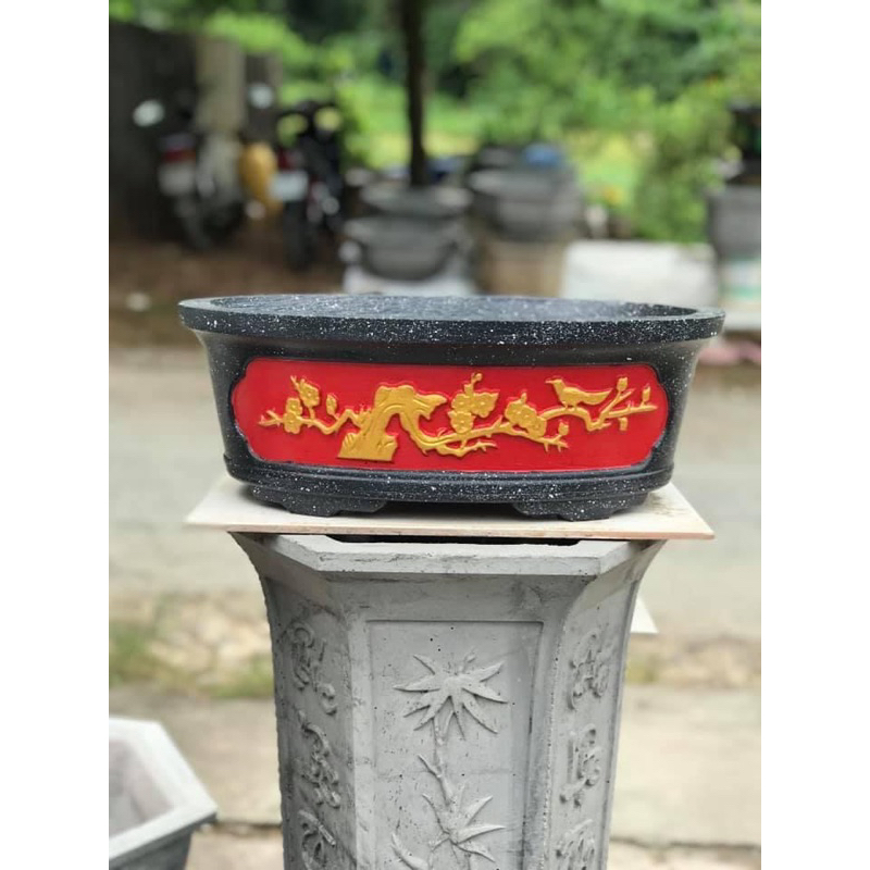 Khuôn Ovan 45 : Khuôn đúc chậu cảnh ABS bầu dục  45