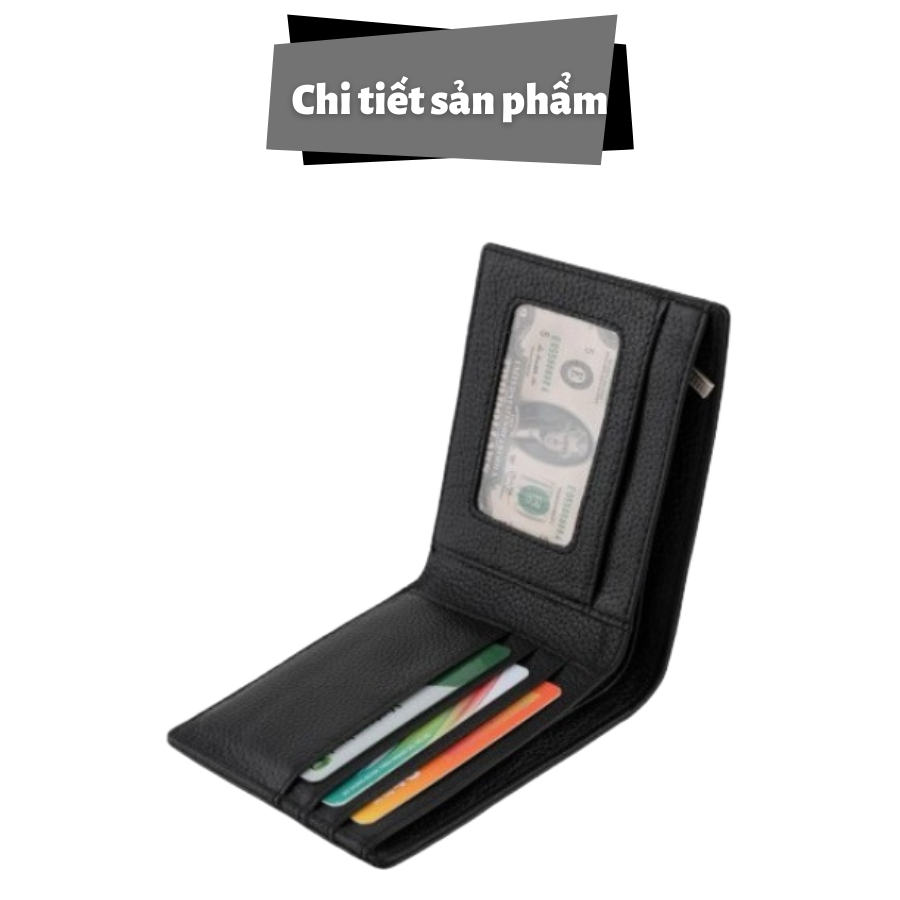 Ví Nam Da Bò Cao Cấp - Bóp Nam Tặng Kèm Hộp Dùng Làm Quà Tặng - LT01