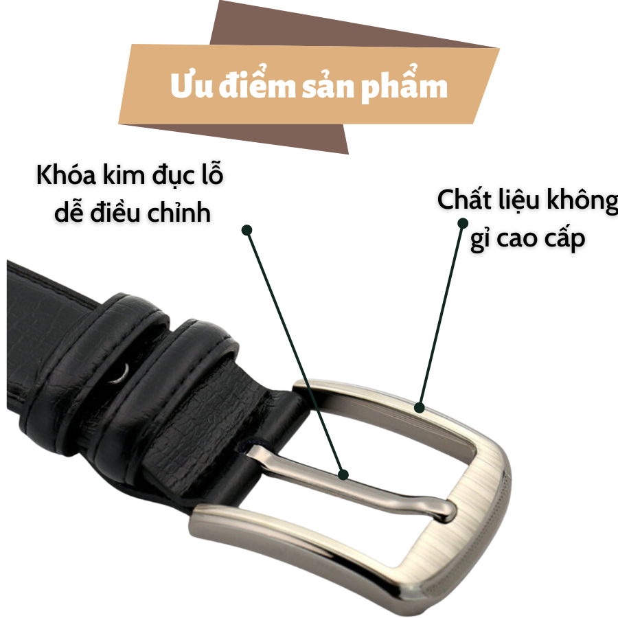Dây Nịt Nam Da Bò Thời Trang - Thắt Lưng Nam Siêu Bền Đẹp, Tặng Kèm Hộp - TLKIM