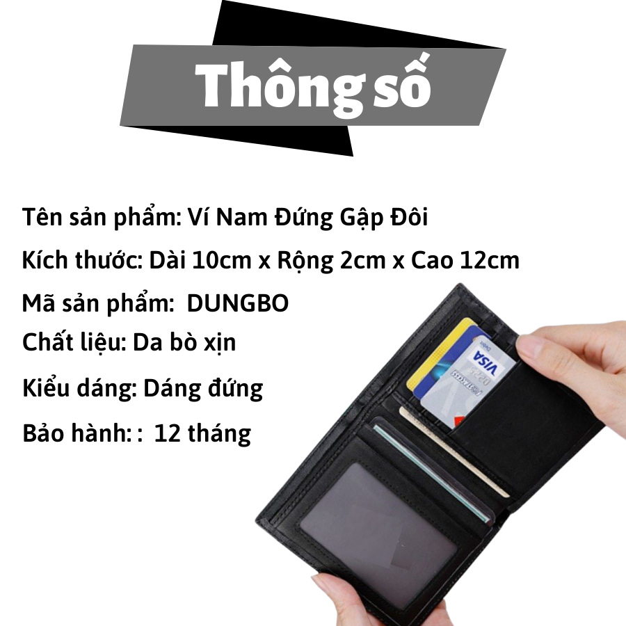 Ví Nam Xịn Da Thật Nhập Khẩu Cao Cấp - Bóp Nam Thời Trang - DUNGBO