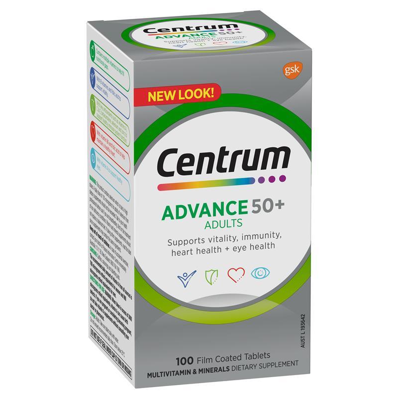 Viên uống vitamin tổng hợp Centrum advance/ men/ women dành cho người trưởng thành/ nam/ nữ trên và dưới 50 tuổi của Úc