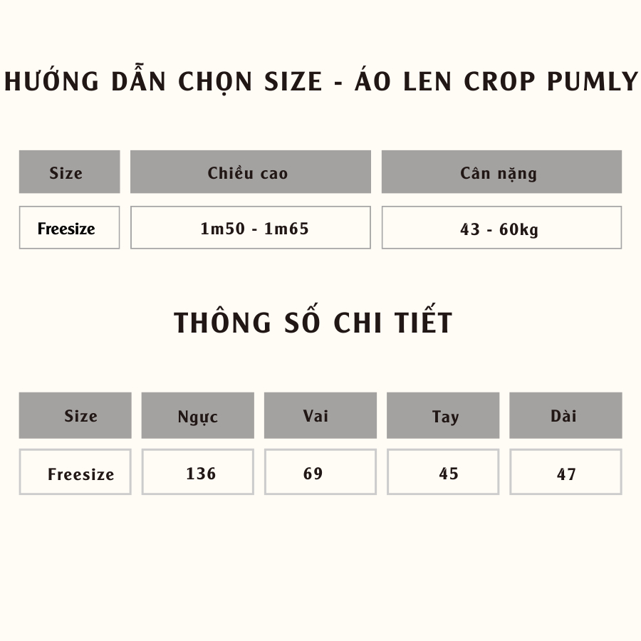 Áo croptop len nữ chất vải len thừng PUMLY 10467 - Jemcloset