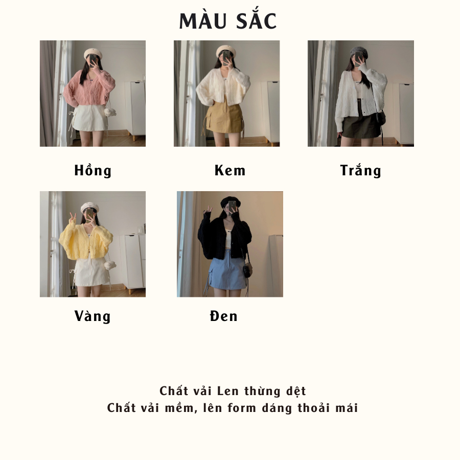 Áo croptop len nữ chất vải len thừng PUMLY 10467 - Jemcloset