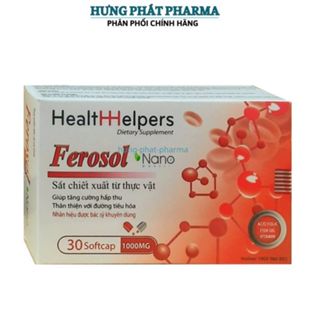 Viên uống Ferosol Nano bổ sung sắt, acid folic và các khoáng chất