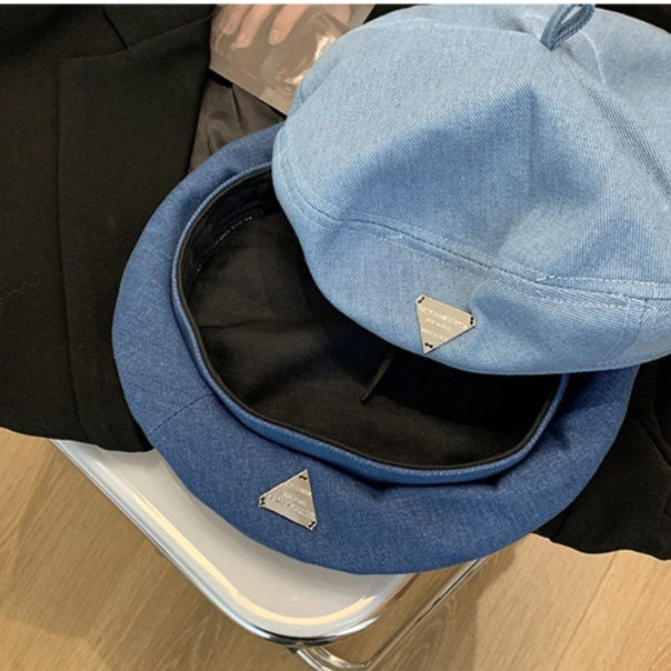 Mũ Beret nữ, mũ nồi màu jean thời trang nữ phong cách hàn quốc đáng yêu, restro, HERA 0017