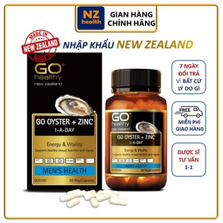 Tinh chất hàu GO Healthy GO Oyster + Zinc giúp hỗ trợ tăng cường sức khỏe sinh lý cho nam giới bổ sung kẽm và hàu 