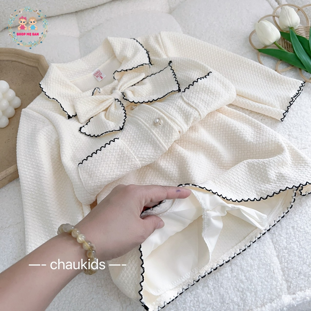 Váy Thu Đông Cho Bé Gái, Set Váy Bé Gái  Chất Liệu Mềm Đẹp Co Giãn Cùng Kiểu Dáng Siêu Sang - MSD7