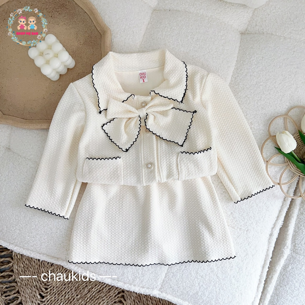 Váy Thu Đông Cho Bé Gái, Set Váy Bé Gái  Chất Liệu Mềm Đẹp Co Giãn Cùng Kiểu Dáng Siêu Sang - MSD7