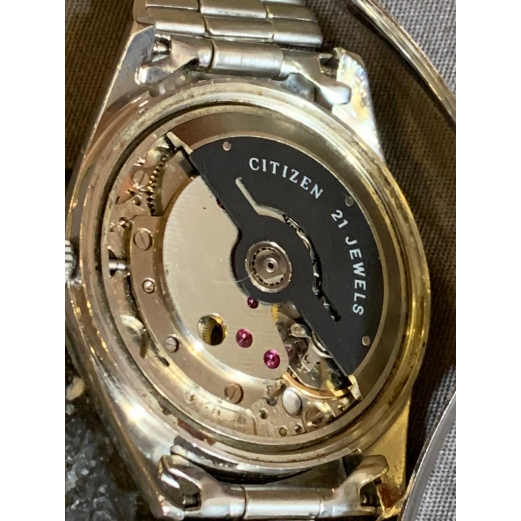 Đồng hồ nam Citizen Deluxe 7 automatic 21 jewels, 2 lịch, dây kim loại của Nhật