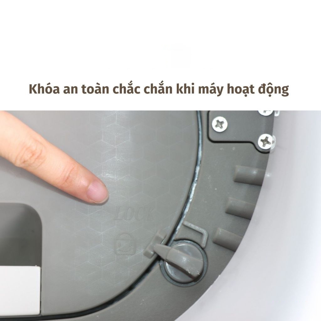 Máy giặt quần áo kèm sấy khô tự động Moaz Bebe MB068 cho bé cửa trên an toàn