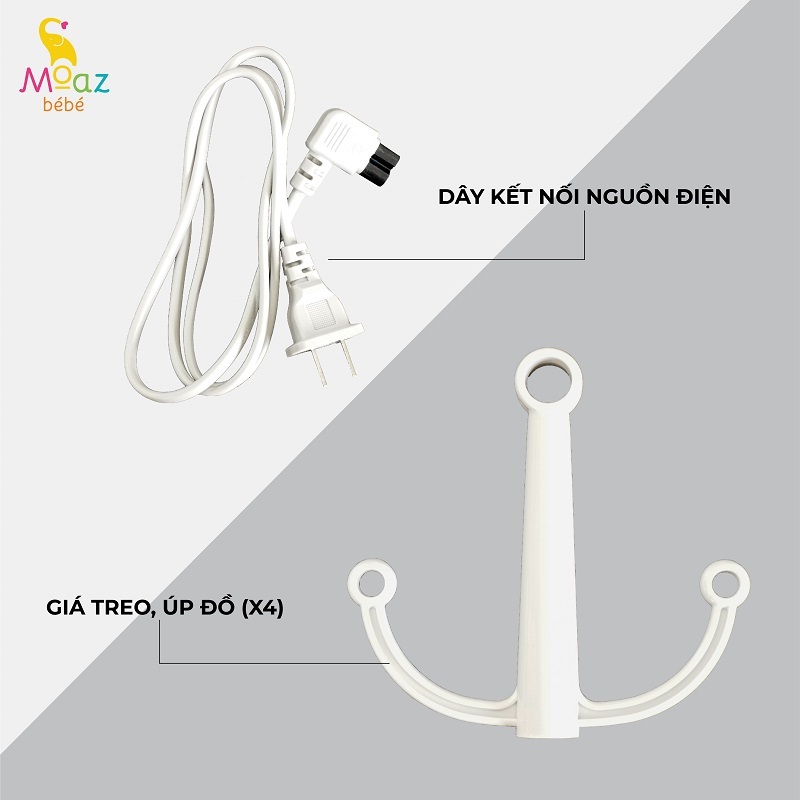 Máy úp bình sữa cho bé Moaz Bebe MB044 có nắp đậy và tiệt trùng sấy khô tia UVC
