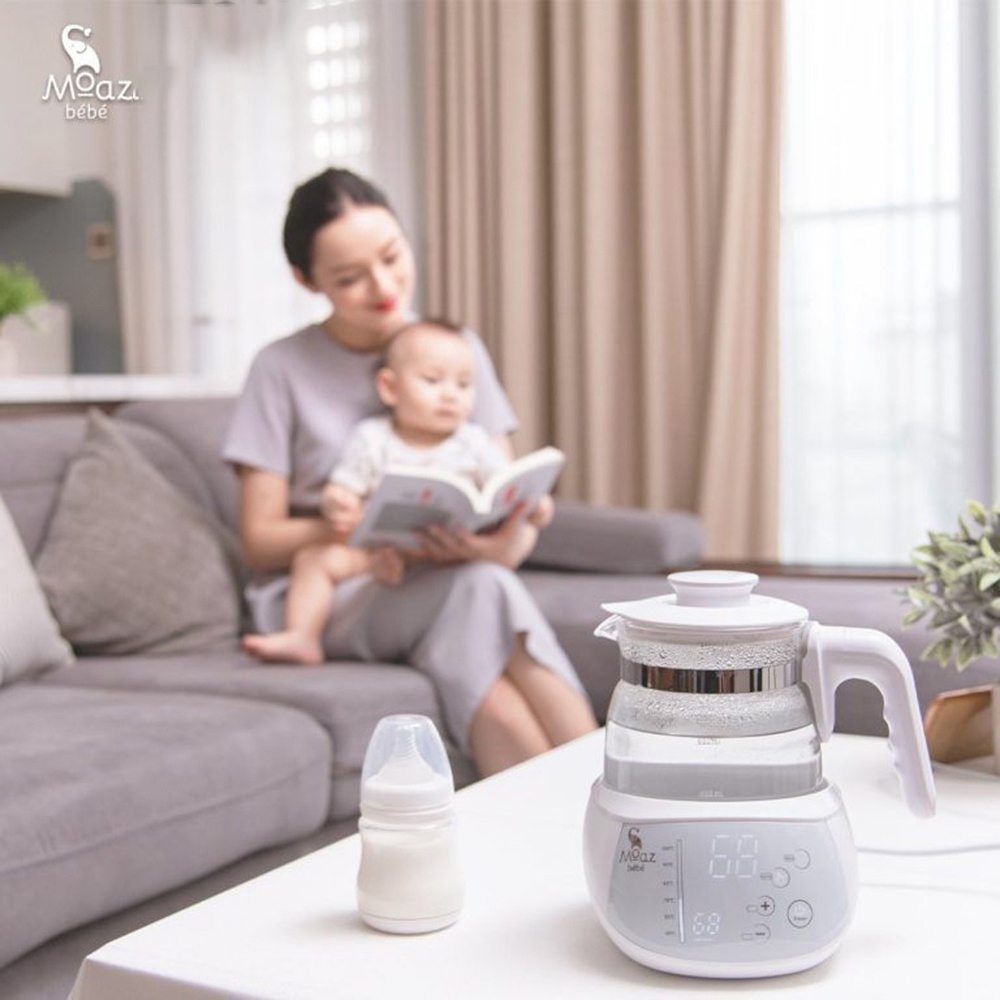 Ấm đun nước siêu tốc giữ nhiệt Moaz Bebe MB002 pha sữa, trà và cà phê - dung tích 1 lít