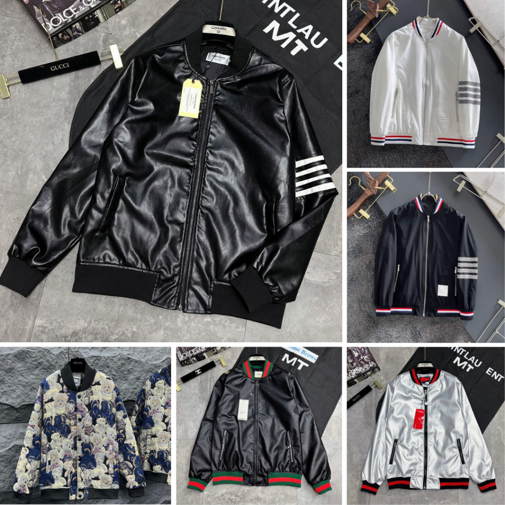 Áo Khoác Da Nam Nữ 2 Lớp Nhiều Mẫu Áo Khoác Bomber Jacket Unisex Cao Cấp