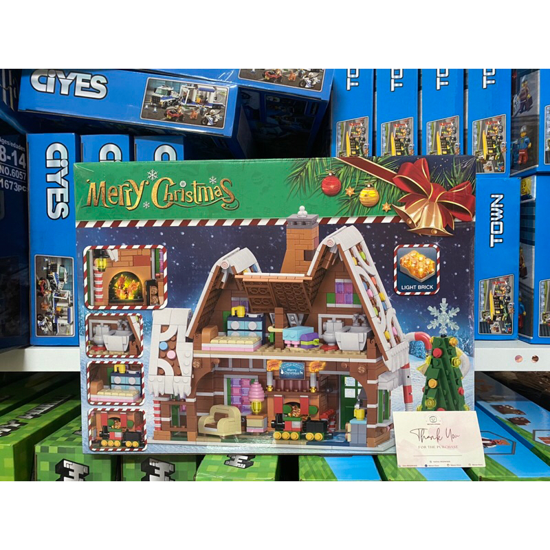 Đồ chơi lắp ráp Noel 0267 19075 Ngôi nhà Giáng sinh bánh kẹo cổ tích - Xếp hình thông minh