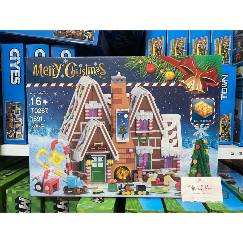 Đồ chơi lắp ráp Noel 0267 19075 Ngôi nhà Giáng sinh bánh kẹo cổ tích - Xếp hình thông minh