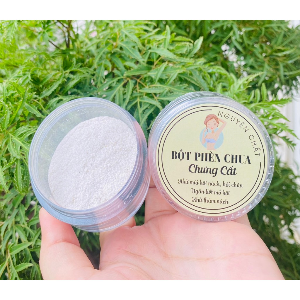 Bột Phèn chua chưng cất ngăn mồ hôi nách hôi chân