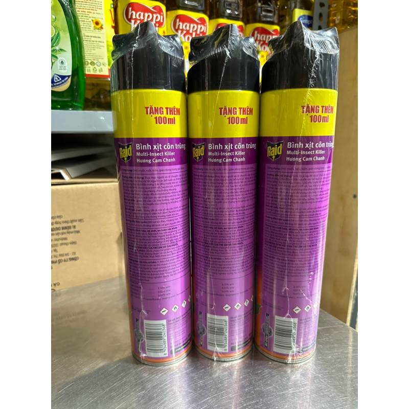 Bình xịt côn trùng raid chai 700ml huong cam chanh