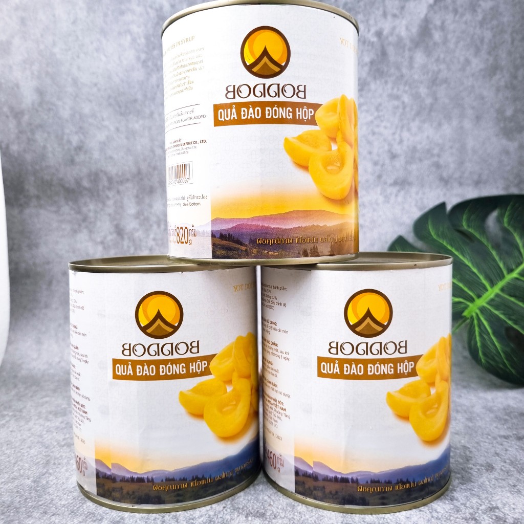Đào Hộp /Đào Ngâm Thái Lan BODDOB- GOLD REEF hộp 820g - ĐÀO SIÊU GIÒN, GIÁ RẺ VÔ ĐỊCH
