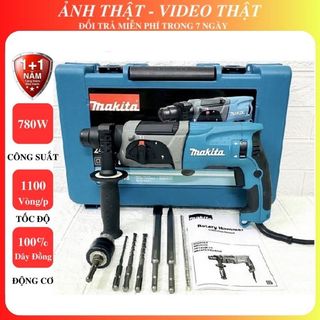 Máy khoan bê tông Makita HR2470 - 3 chức năng khoan sắt, gỗ, khoan bê tông và đục bê tông