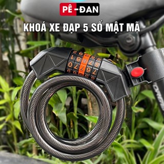 Khóa Xe Đạp Khóa Dây Xe Đạp Mật Mã 5 Số Lõi Thép Cao Cấp Chống Cắt Chống Trộm Thông Minh Khóa Số Treo Yên Xe Đạp