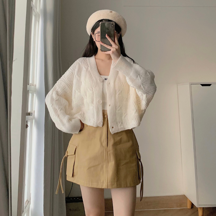 Áo croptop len nữ chất vải len thừng PUMLY 10467 - Jemcloset