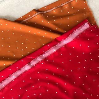Vải Chéo Thái Chấm Bi, Khổ 1m5 - Chất Co Giãn Nhẹ, Mềm Rũ, Mỏng - Đầm Váy, Đồ Công Sở