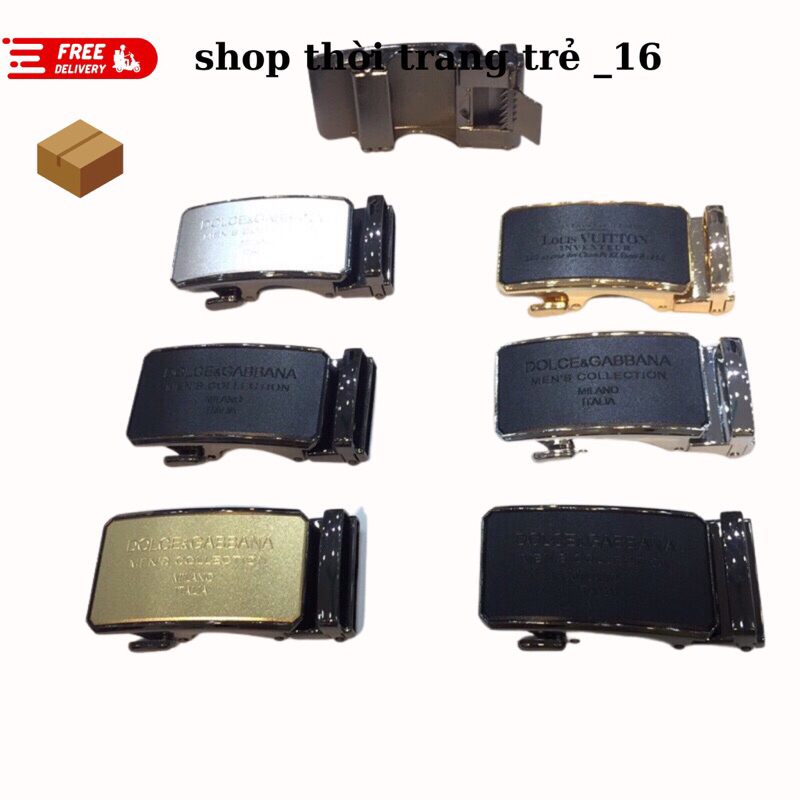 Mặt thắt lưng nam khóa gạt tự động cao cấp đầu khoá tăng dây nịt nam