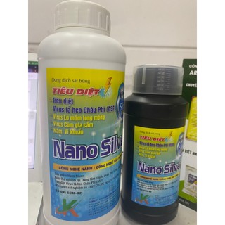 Dung dịch sát trùng chuồng trại, vết thương phòng dịch tả châu phi, tai xanh,... 500ml 1lit 5lit nano silver
