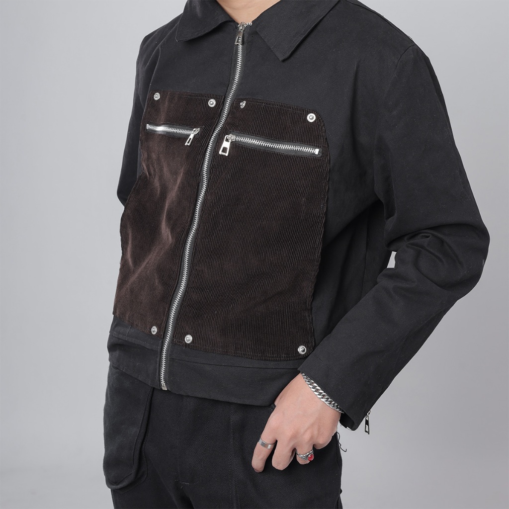 Áo khoác kaki JACKET CROPTOP - Áo khoác boxy local brand SLYOUR