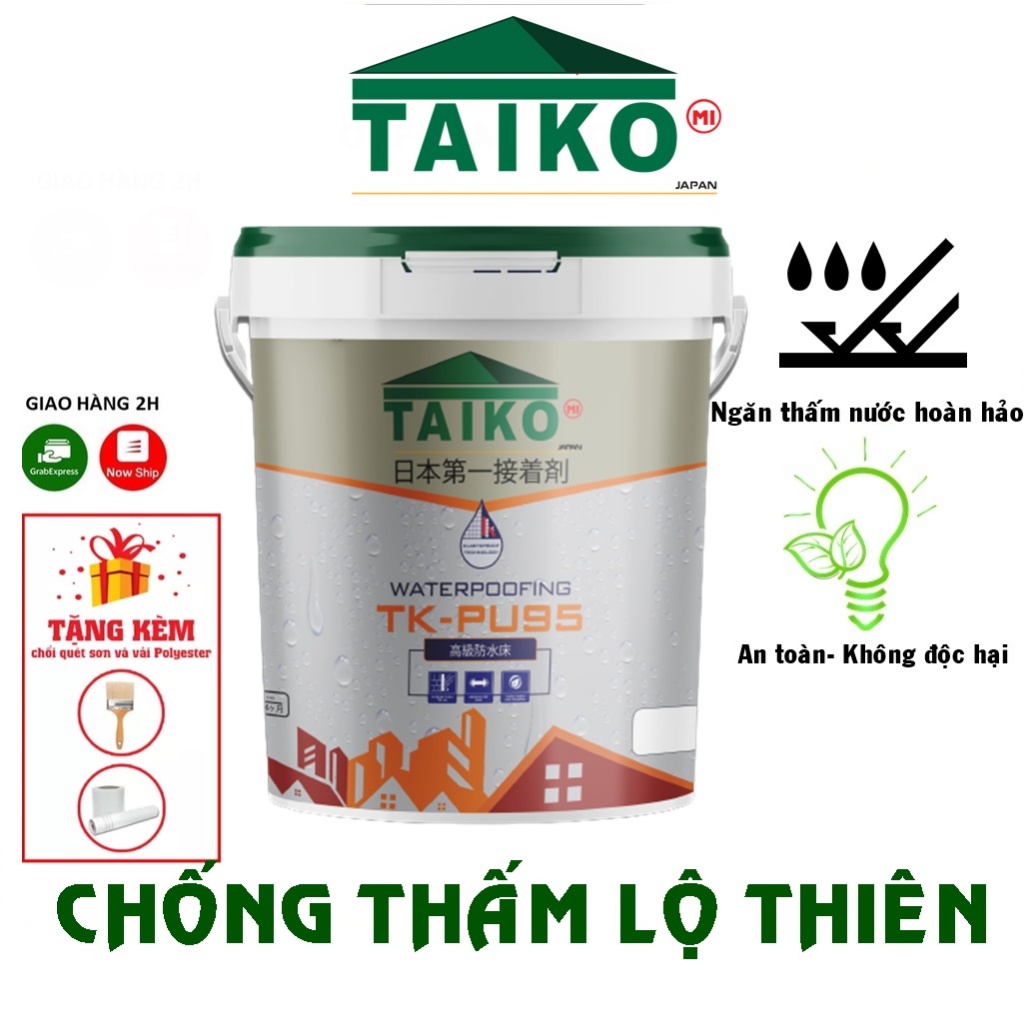 TAIKOMI TK-PU95-  Keo Chống Thấm 1 Thành Phần - Ngăn thấm nước cho bề mặt bê tông, xi măng cát. Phân Phối Chính Hãng