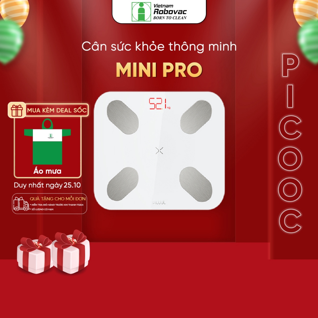 Cân Sức Khỏe Thông Minh PICOOC MINI Pro- Phiên Bản Quốc Tế- APP TIẾNG VIỆT - Phân Tích 13 Chỉ Số Cơ Thể - BH 12 Tháng