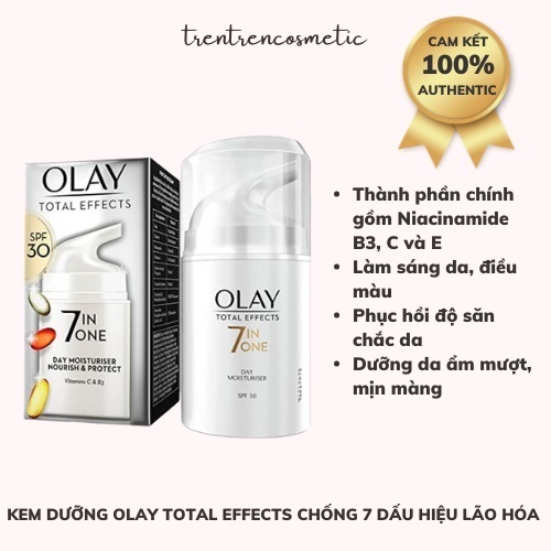 Kem Dưỡng Olay Total Effects 7 In 1 Ngày Và Đêm 50ml chống lão hóa, sáng da chống lão hóa
